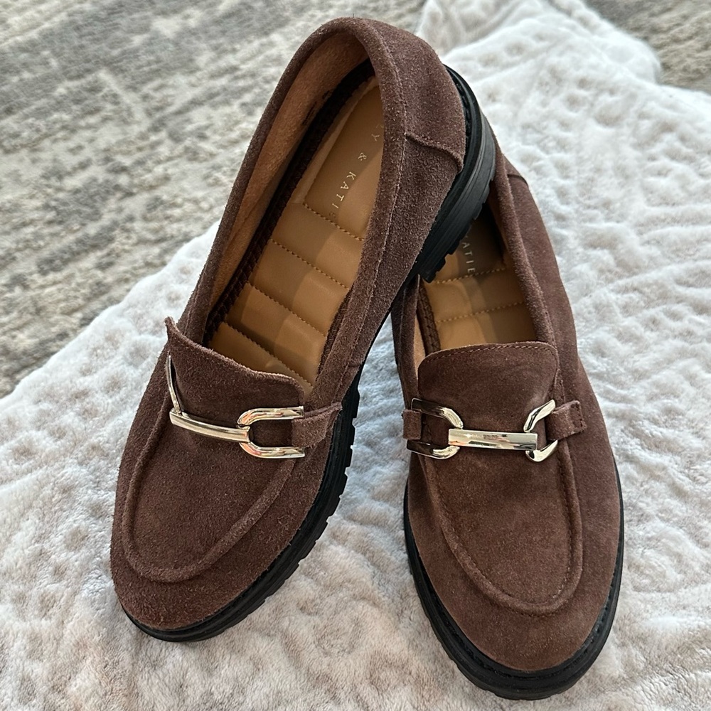 ✨LIKE NEW✨Kelly & Katie Brown Gold Accent Chunky Lug Sole Women size 8M